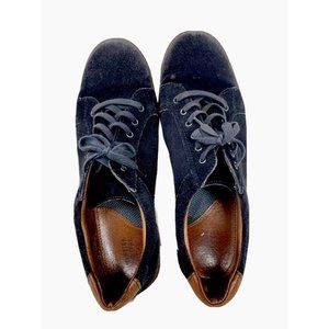 Johnson & Murphy McGuffey 10.5  Med Tennis Suede Shoe-blue  Lace Up EUC Comfy!!